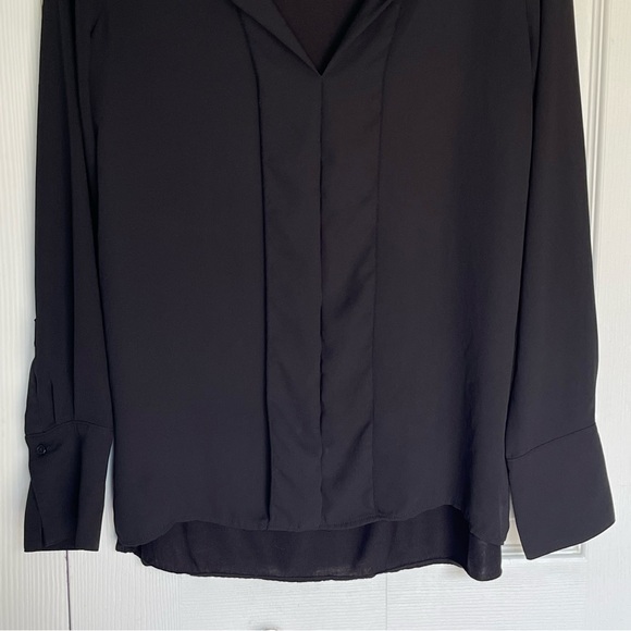 LOFT Women Black Long Sleeve Blouse Small - Picture 10 of 15